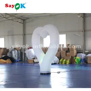 Led Light Inflatable Yard Heart Inflatable Outdoor Heart For Decoration Giant Heart Inflatable