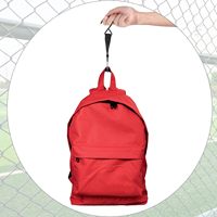 Sangle de rangement pour clôture de terrain de baseball en sangle acrylique avec mousquetons, organisateur suspendu portable pour sac d'entraînement sportif, logo personnalisé