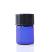 Bouteilles en verre colorées 1ml 2ml 3ml 5ml, petits flacons colorés avec bouchon à vis en plastique noir, pour huile essence et emballage d'échantillons, 10 pièces