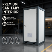 Toilettes portables préfabriquées modernes écologiques de haute qualité en acier pour l'extérieur, les écoles, les bâtiments publics et les bureaux