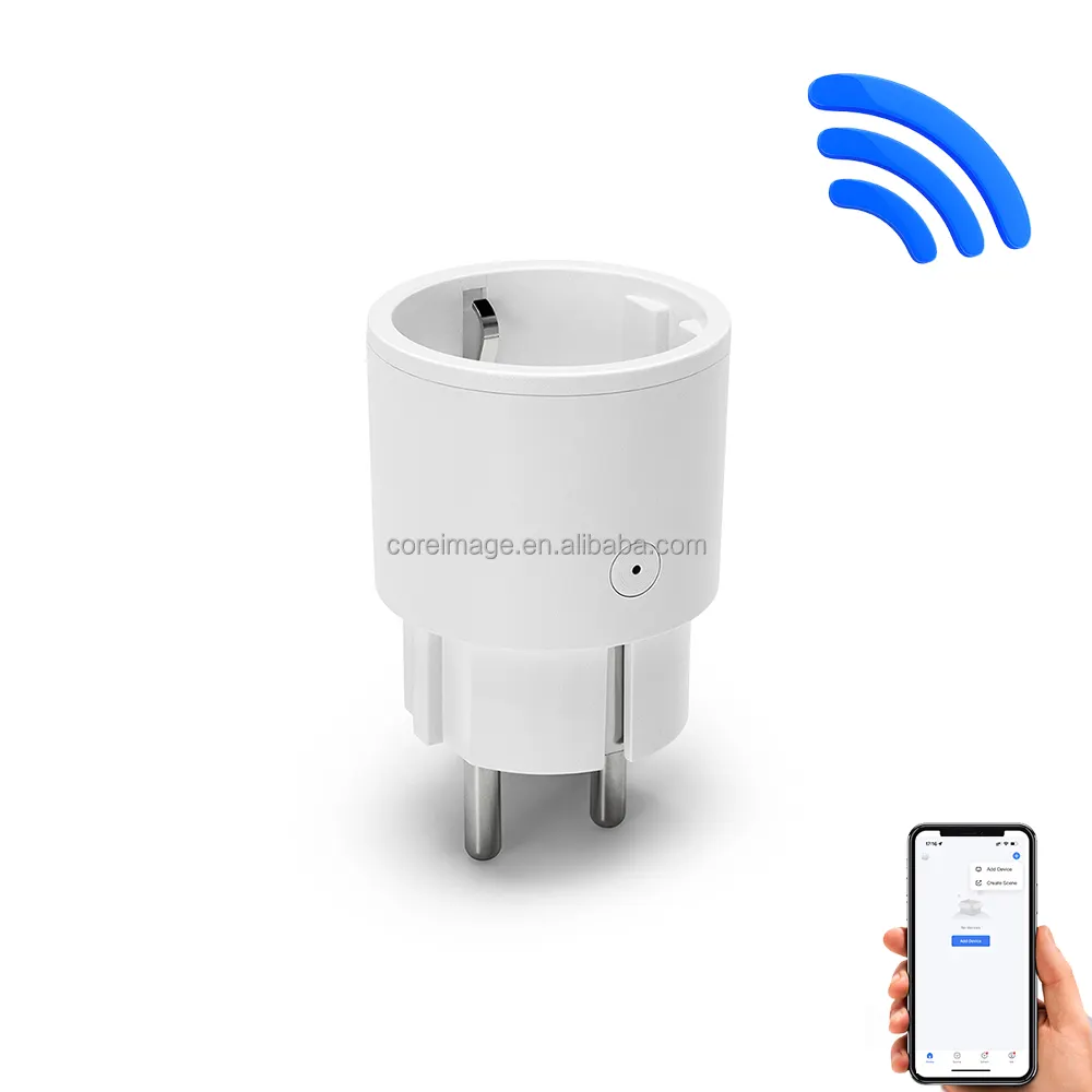 Mini round Tuya Smart Plug 10A Wifi EU type Socket Works with Alexa & Google home Yandex Allice Voice Control Smart Socket Plug
