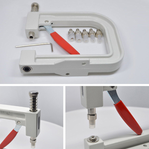 Máquina de prensa manual DIY <span class=keywords><strong>para</strong></span> perlas, herramientas de fijación DIY, máquina automática de remachado de perlas <span class=keywords><strong>para</strong></span> reparación de tejidos, encaje, sombreros y cabello - Product Image 2
