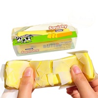Best-seller transfrontalier : Jouet anti-stress souple à rebond lent, en forme de barre de beurre croustillante, réplique alimentaire en forme de barre de crème, ultime
