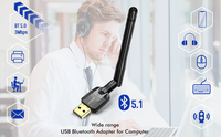 Adaptador USB Bluetooth 5.1 de Largo Alcance con Antena Externa, Dongle Bluetooth para PC, Novedad de 2022