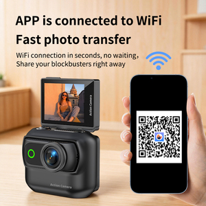 กล้องกีฬา HD 1080P แบบถอดแม่เหล็กได้ หน้าจอพลิกกลับได้ 2.0 นิ้ว พร้อม WiFi ส่งสัญญาณไร้สาย กล้องแอคชั่นสำหรับกิจกรรมกลางแจ้ง เหมาะสำหรับ Vlog - Product Image 3