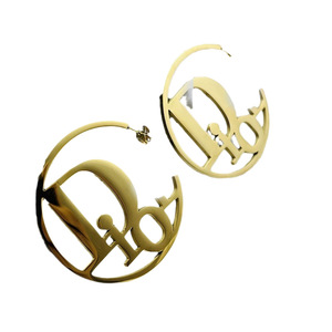 Designer Brand's New Exaggerated High-end Minimalist Fashion Letter Large Stainless Steel <strong>Hoop</strong> <strong>Earrings</strong> <strong>for</strong> <strong>Women</strong> - Product Image 5