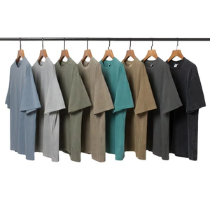 Alibaba Shopping Online migliori vestiti da uomo retrò Boxy t-shirt fornitore di qualità lavato Vintage t-shirt da uomo - Product Image 1