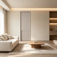 Puertas Interiores Residenciales de Apertura Lateral, Modernas, Decorativas, de Madera Polimérica, Personalizables, con Bisagras y Cerraduras para Ventanas
