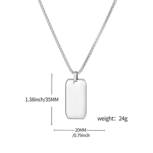 <span class=keywords><strong>Collier</strong></span> pendentif <span class=keywords><strong>militaire</strong></span> en acier inoxydable à la mode sans décoloration miroir chaîne de perles brillantes <span class=keywords><strong>collier</strong></span> à breloques militaires pour femmes - Product Image 6