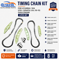 Kit de Cadena de Distribución de 8 Piezas Compatible con Hyundai IX35 Sonata 2.0L 2010-2015 Motor D4HA Repuesto Estándar Original para Reparación de Automóviles
