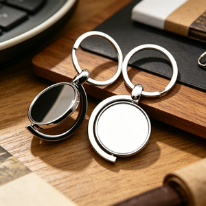<b>Custom</b> Rotate Keychains Round Shape Zinc Alloy <b>Keychain</b> Metal Rotatable <b>Keychain</b> - Product Image 5