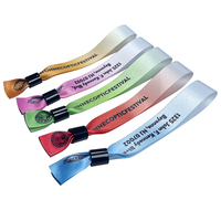 Bracelet en tissu personnalisé avec logo et couleur, à prix d'usine, avec fermeture sécurisée pour événements et festivals, comme outil de contrôle d'accès