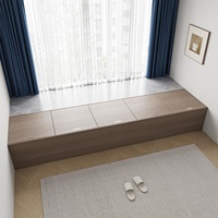 Table de chevet extra-large en acier inoxydable, modulaire, gain de place, style baie vitrée, minimaliste moderne, pour lit tatami demi-espaces