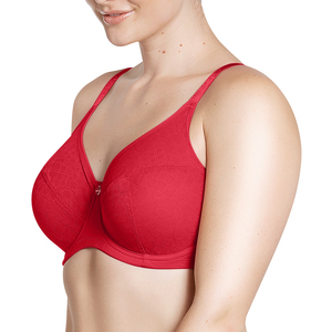 Ladymate ODM/OEM Soutien-gorge Mujeres Sujetador de encaje sin forro acolchado de busto completo Sujetador con aros de 3 partes D F G Copas Sujetador de talla grande - Product Image 6