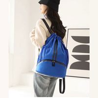 Sac à dos de marathon de natation personnalisé, fermeture éclair, portable, Oxford, double sangle d'épaule, réutilisable, compartiment séparé pour chaussures sèches et humides