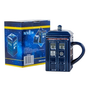 Regalos Empresariales, Taza de Café de Cerámica de Estilo Británico Retro, Taza con Forma de Cabina Telefónica con Tapa - Product Image 1