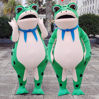 Costume de grenouille gonflable de dessin animé drôle adulte unisexe Halloween Cosplay habiller tenue