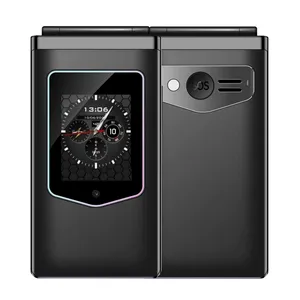 Предпродажная дешевая цена, откидной телефон HAMTOD T8 4G, 2,8 дюймов + 1,77 В, поддержка BT/ SOS /OTG EU Version (черный)