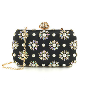 Commercio all'ingrosso moda pochette <span class=keywords><strong>borse</strong></span> da sera con catena <span class=keywords><strong>di</strong></span> <span class=keywords><strong>perline</strong></span> fatto a mano da donna borsa da festa <span class=keywords><strong>di</strong></span> alta qualità per le donne - Product Image 1