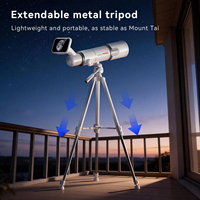 Telescopio Astronómico Refractor Profesional Hen Hao, Objetivo de 70 mm, Recubrimiento Único, 1 Año de Garantía, para Observación de Estrellas para Niños