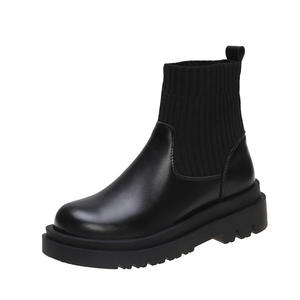 <span class=keywords><strong>Chelsea</strong></span> bottes garçons laine <span class=keywords><strong>Chelsea</strong></span> bottes 2024 automne/hiver respirant semelle extérieure en caoutchouc Style britannique belles bottes de moto - Product Image 6