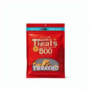 Custom Brand Aluminum Foil Packaging Gravure Printed 3.5 Side Seal <b>Zipper</b> <b>Plastic</b> Mylar <b>Bags</b> Smell-Proof for Cookie Pet Food - Product Image 1