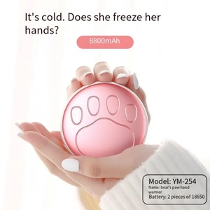 Mini Bear <strong>Paw</strong> 2-in-1 Portable Charging Hand Warmer 10W Output Power Cute Mini Gift Wholesale Cross-Border Mobile Power Treasure - Product Image 4