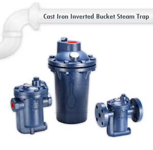 Trampas Industriales Neumáticas de Hierro Fundido para Altas Temperaturas, Modelo DSC de Cubeta Invertida, con Cubeta de Acero Inoxidable - Product Image 2
