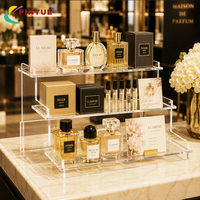 Moderno Estante de Exhibición Acrílico Desmontable y Ecológico de Cuatro Niveles, Soporte para Perfumes, Soporte para Cupcakes, Estante Transparente