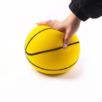 Ballon de basketball silencieux pour enfants, 620g, taille 7 (29,5 po), en mousse PU souple, personnalisable avec logo, pour entraînement intérieur, vente en gros usine