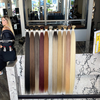 Paquetes de Cabello Sintético Amlsimte al Por Mayor, Extensiones de Cabello Liso Hueso de Fibra Resistente al Calor