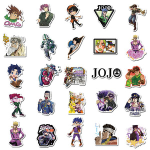 50 ชิ้นอะนิเมะโจโจ้ บิสเซอเร แอดเวนเจอร์การ์ตูนกราฟฟิตี้สติกเกอร์สำหรับสเก็ตบอร์ดกระเป๋าเดินทางแล็ปท็อปขวดโทรศัพท์ DIY ป้ายกำหนดเอง - Product Image 4