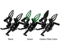 Set Pedal Belakang Aluminium Adjustable, Foot Pegs Racing, Kit Pijakan Kaki dengan Perlengkapan untuk Kawasaki Ninja 400 500 Z400 Z500