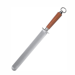 Varilla de afilar plana de 35 mm ultraancha, multi-grano, apta para lavavajillas, de acero de alto carbono, de 12 pulgadas, resistente, para carnicero - Product Image 1
