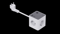 Multiprise standard européenne 2026 avec prise cube, charge rapide PD 20W, type C, avec interrupteur électrique, 3 prises AC pour usage de bureau