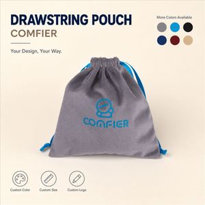 Sac à chaussures en velours avec cordon de serrage, pochette de rangement de voyage pour baskets et bottes, logo personnalisé, vente en gros - Product Image 5