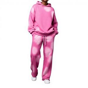 ชุดเซ็ตฮู้ดดี้และกางเกงวอร์มลำลองลายมัดย้อมสำหรับผู้หญิงไซส์พลัส |   ชุดวอร์ม 2 ชิ้น ขายส่ง เสื้อผ้าสตรีทแวร์ ชุดจ็อกเกอร์ - Product Image 1