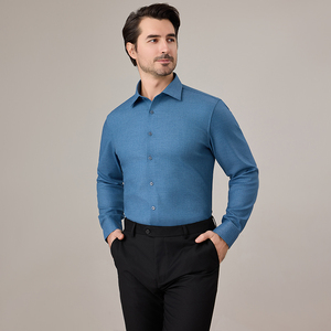 Nuova Camicia Invernale da <span class=keywords><strong>Uomo</strong></span> in Modal Foderata in Pile, Senza Cuciture, Antipiega, Calda in Lana, per Uomini di Mezza Età e Anziani, Spessa e di Alta Qualità - Product Image 5