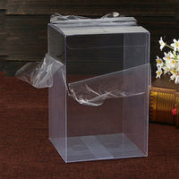 Boîte cadeau en PVC transparente de 5x5x5 pouces, boîte à bonbons transparente, emballages en PVC de luxe en gros