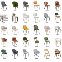 Chaises de salle à manger modernes de luxe à dossier haut en cuir PU noir pour restaurant