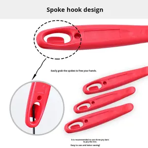 คันงัดยางจักรยานเสือภูเขา ความแข็งแรงสูง พกพาสะดวก เครื่องมือพลาสติกสำหรับซ่อมยาง ถอดประกอบ อุปกรณ์บำรุงรักษา - Product Image 4