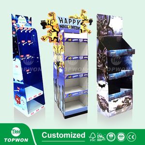 4-ярусная картонная напольная стойка для рекламы в супермаркете - Product Image 5