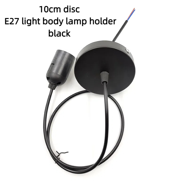 Ceiling Lamp Holder E27 Black White Installation Lampholder Himalayan Salt Lamp Holder Chassis Wire Plug Lamp Bases