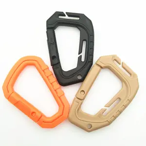 Hot Sale High Quality Plastic Outdoor Sports Climbing Buckle Wholesale Plastic Hiking Carabiner Hook for Bag Accessory