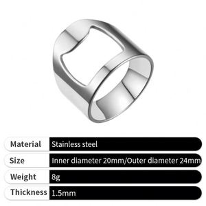 Nouveau Décapsuleur Anneau 2026 en Acier Inoxydable avec Logo – Cadeau Idéal pour Hommes et Femmes – Vente Flash Usine - Product Image 4