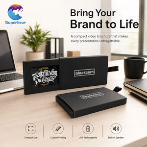 Superlieur Carte de visite vidéo parlante professionnelle innovante avec écran LCD de 2,4 pouces pour une première impression parfaite - Product Image 1