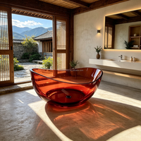 Vente chaude Intérieur Autoportant Seul Spa Baignoire Whirlpool Acrylique Baignoire À Jet Air Hydro Massage Baignoire Avec Jacuzzier Baignoires