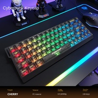 Cyberpunk Forged Carbon-Fiber-Pattern Model Keycap Made China Blister-Packed Cross-Border Bestseller English Japanese Russian