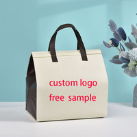 Sac isotherme à emporter en feuille d'aluminium non tissée imperméable à l'eau de taille de logo personnalisé en gros sac isotherme à isolation thermique à usage intensif