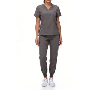 Ensemble de blouses médicales pour femmes et hommes, uniforme médical avec options multicolores, ensemble 2 pièces, logo personnalisé, infirmière unisexe, Sehe Fashion - Product Image 6